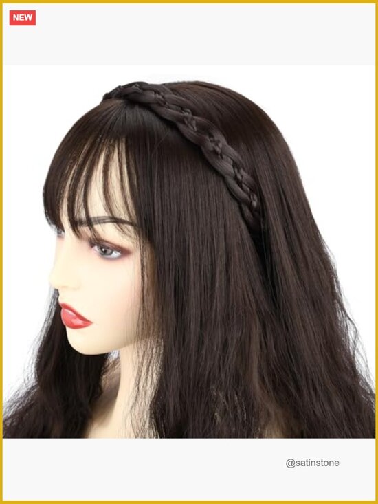 Thin Small Braid Braided Headband with Teeth Synthetic Hair